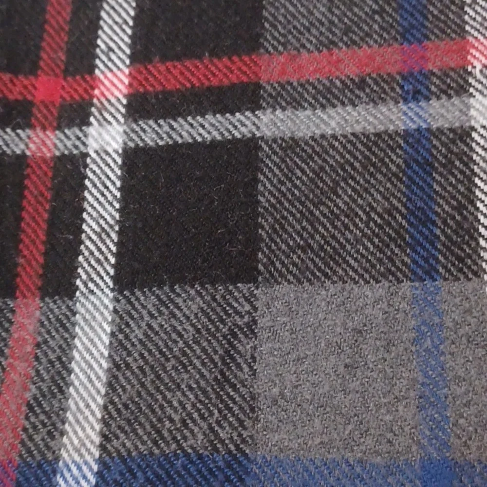 Pugs Plaid Scarf With Fringe